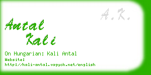 antal kali business card